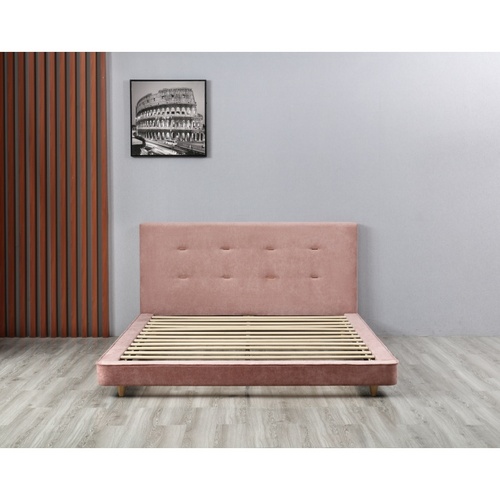 Huayang Customized China Pink Flat Wholesale Fabric Luxury Bed Home Bedroom Furniture