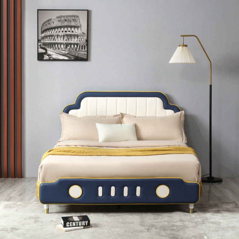 Huayang Cartoon design Bedroom Simple Single Bed Queen Size Upholstered Bed Frame