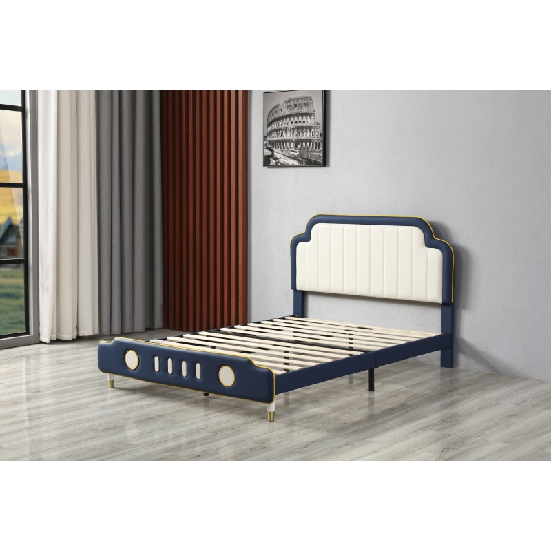 Huayang Cartoon design Bedroom Simple Single Bed Queen Size Upholstered Bed Frame