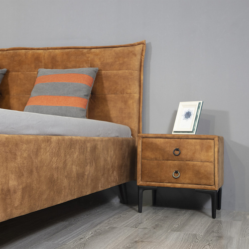 Huayang OEM Queen Size Upholstered Bed Bedroom Storage Bed Frame for Adult