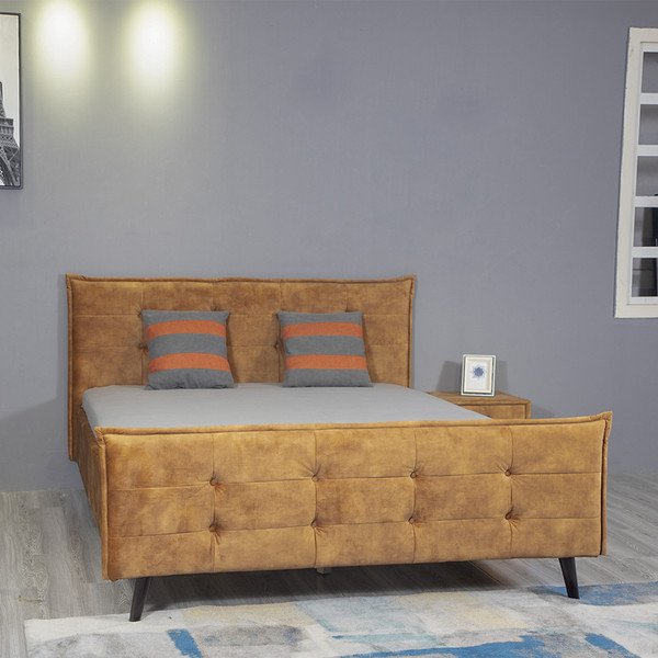 Huayang OEM Queen Size Upholstered Bed Bedroom Storage Bed Frame for Adult