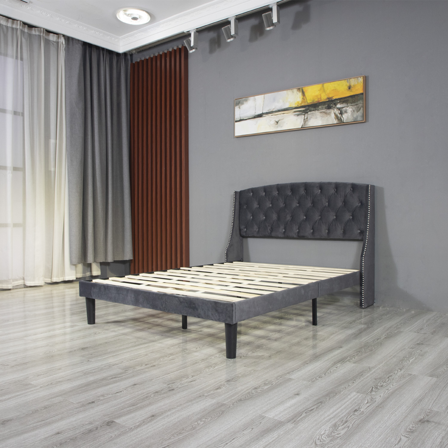 New Huayang Customized Hotel Bed King Size China Wholesale Wooden Furniture