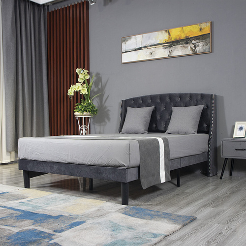 New Huayang Customized Hotel Bed King Size China Wholesale Wooden Furniture