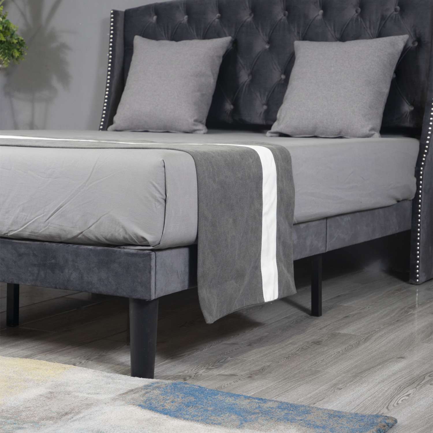 New Huayang Customized Hotel Bed King Size China Wholesale Wooden Furniture