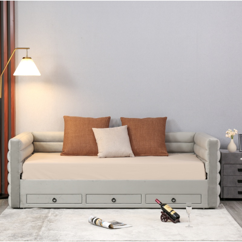 Hot Sale Huayang Modern Carton Customized Function Pull-out Storage Drawer Bed