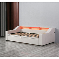 Huayang Reclatable Children's Adult Sofa Bed with Storage and Light strip