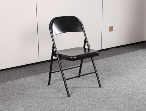 Foldable metal chair, it save much space when it is folded. Strong metal tube with powder coating.