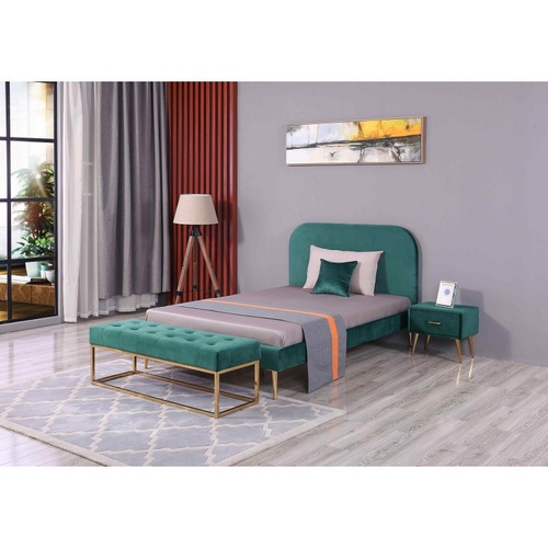 New Huayang Customized Modern Stylish Bedroom Simple Upholstered Bed Frame