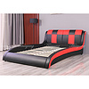 Huayang Carton Customized Genuine Leather Double Black & Red PU Modern Bed Frame