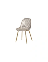 plastic chair with metal leg wood color leg plastic chair (Furniture2025)
