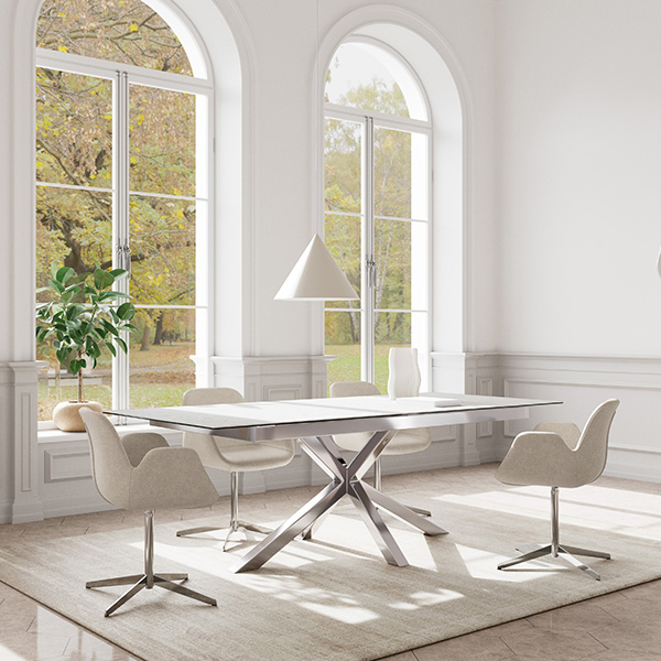 Heaven dining table with Beth chairs
